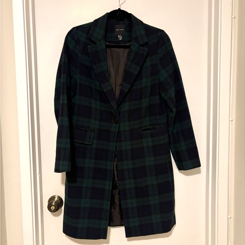 Topshop plaid coat